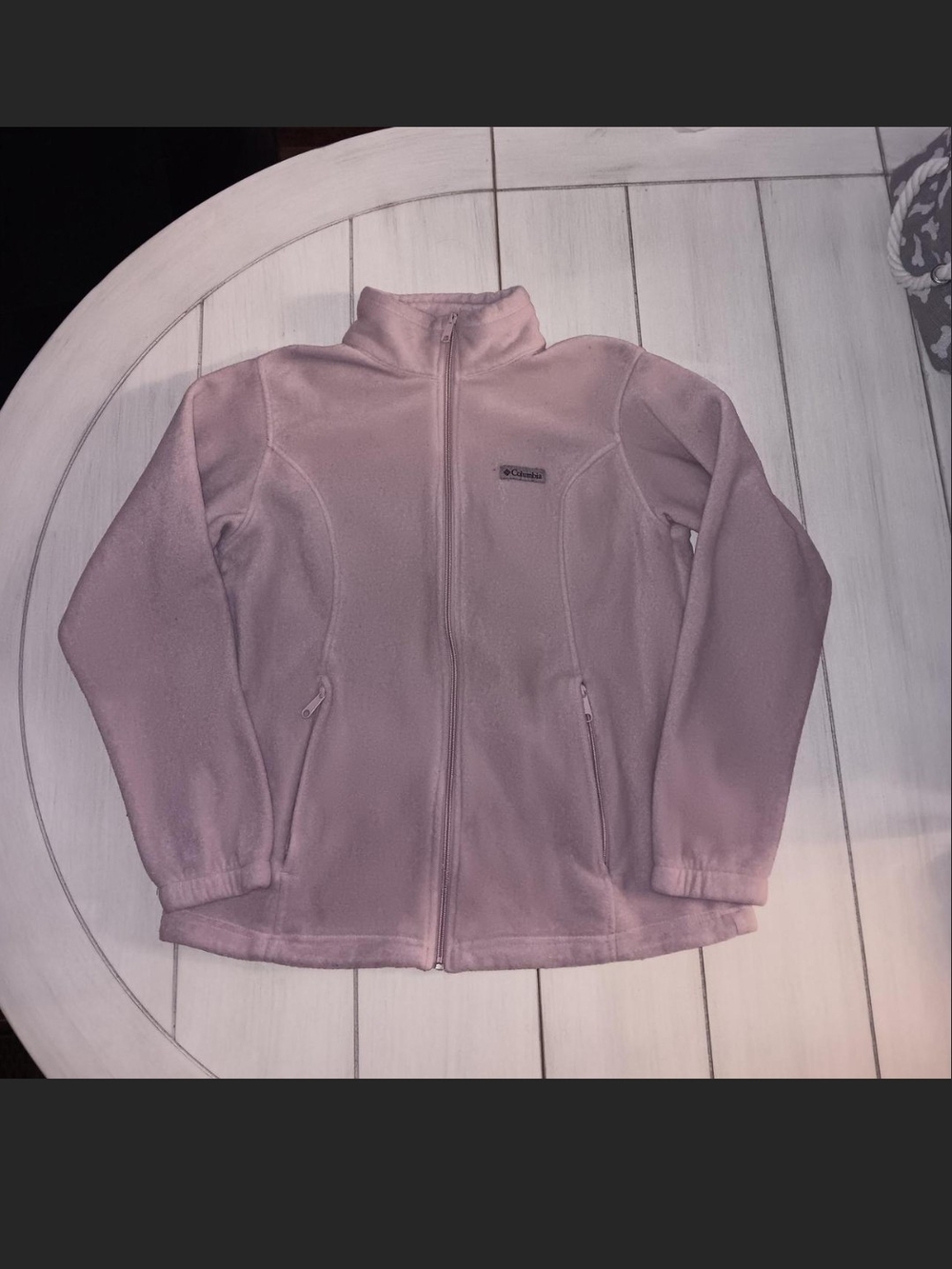 Columbia Light Pink Full-Zip Fleece Jacket